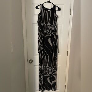 Black and White dress. Sheer type material.